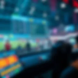 Futuristic betting platform interface