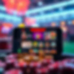 A vibrant mobile gaming interface showcasing various gambling games.